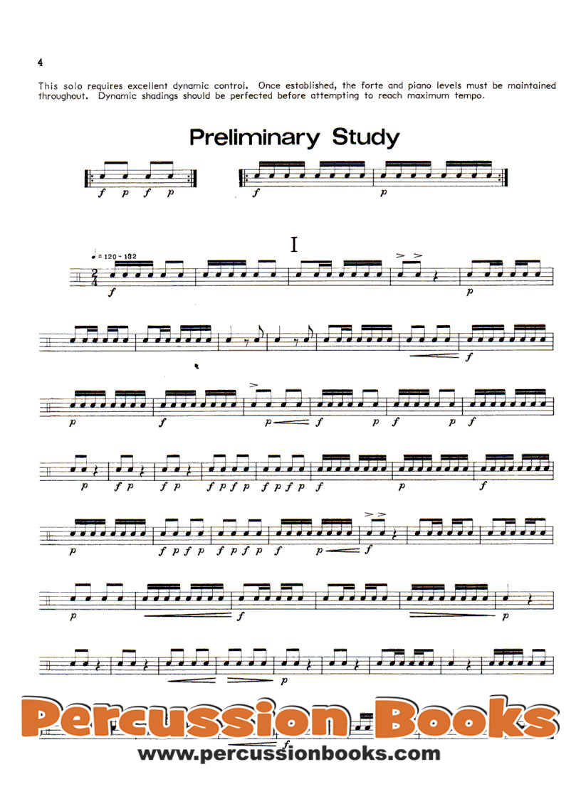 Solos and Duets for Snare Drum Sample 1